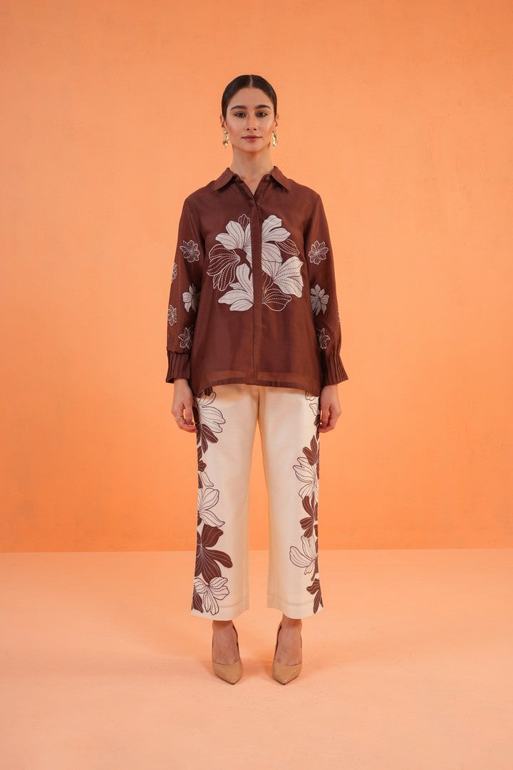 ORIGANI Brown - Ivory Noir Co ord set