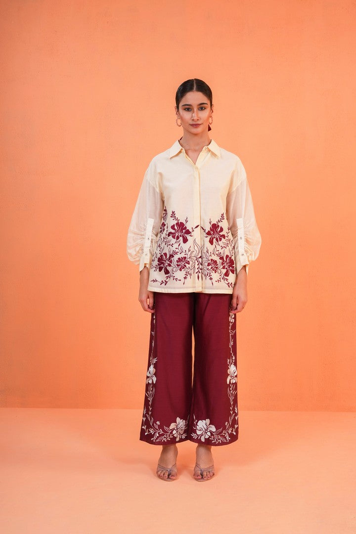 ORIGANI Maroon Mirage Shirt