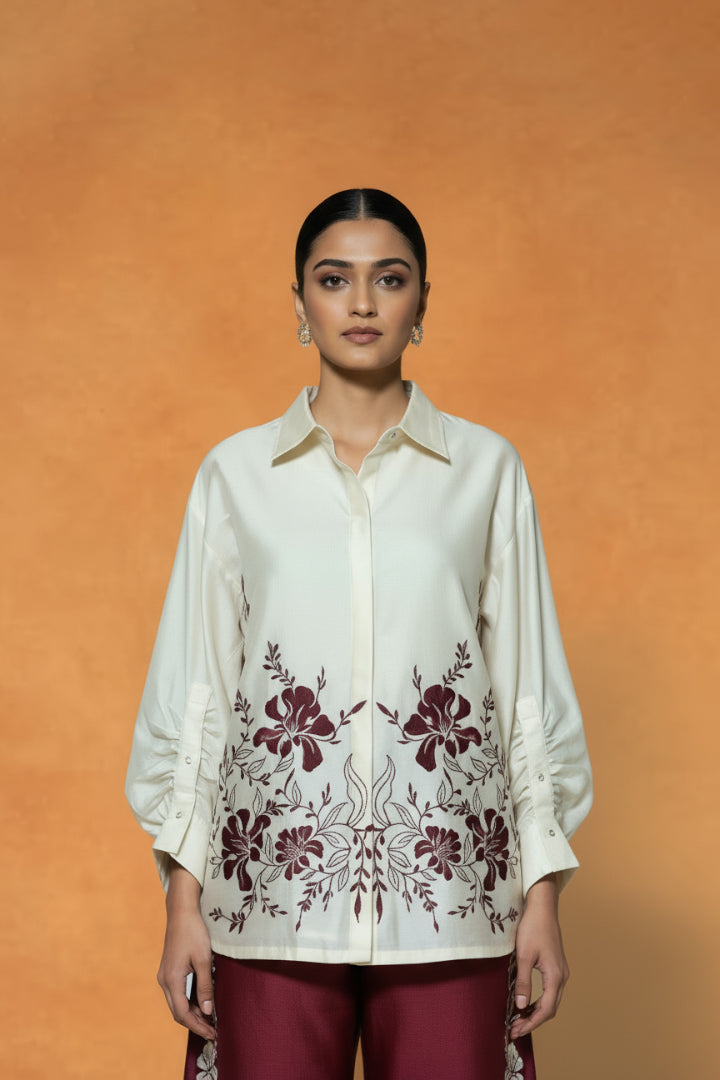 ORIGANI Maroon Mirage Shirt