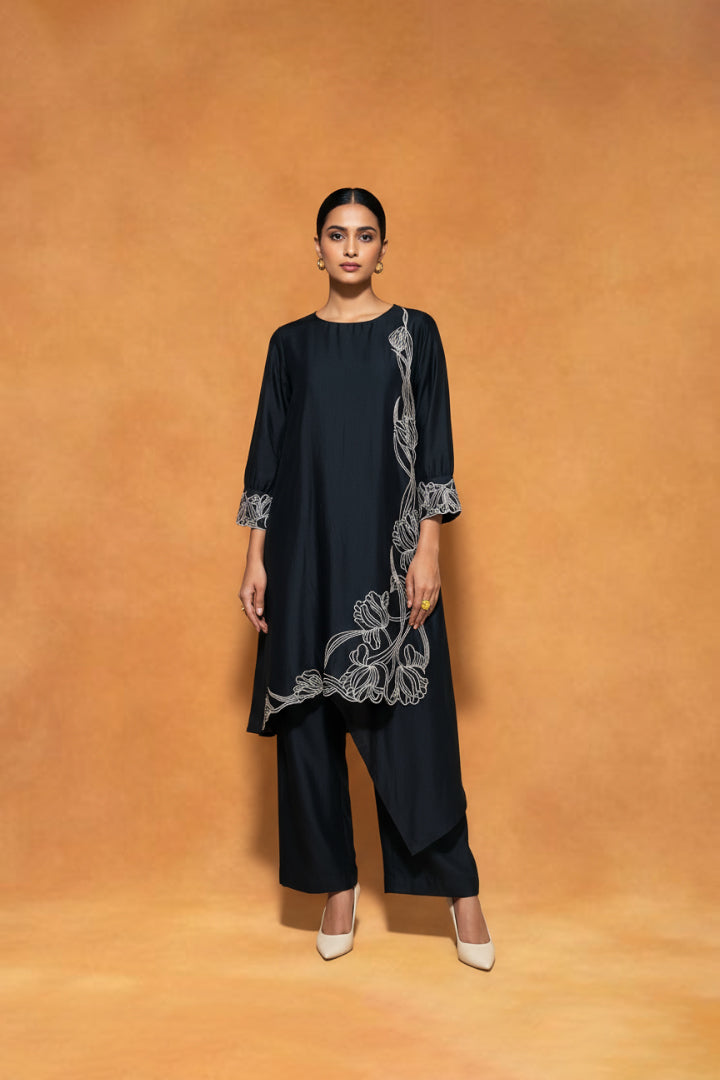 ORIGANI Black Oasis Tunic Set