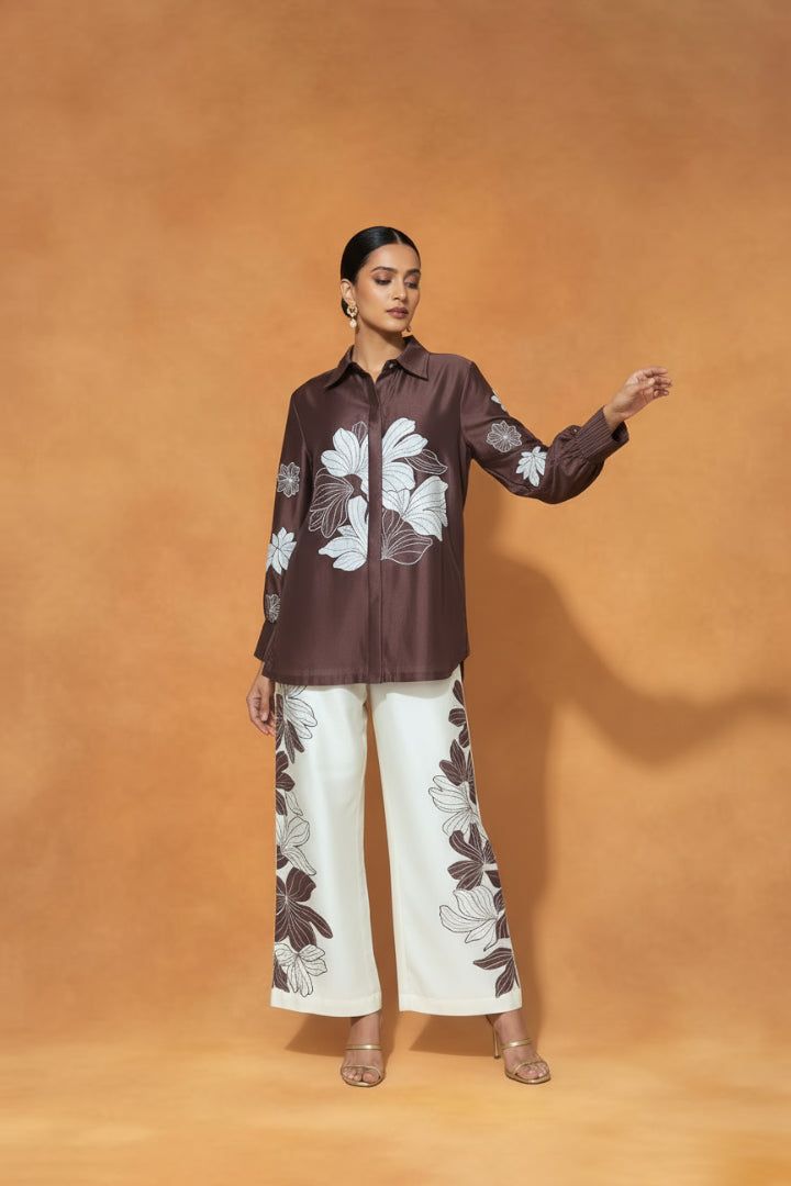 ORIGANI Brown - Ivory Noir Co ord set