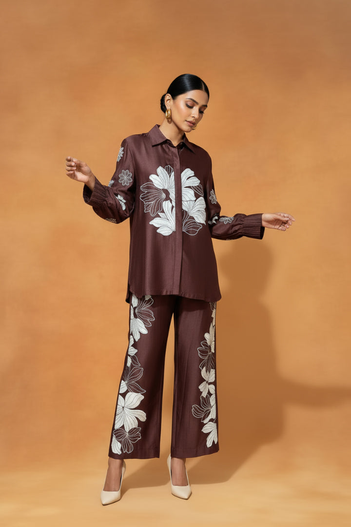 ORIGANI Brown Noir Co ord set