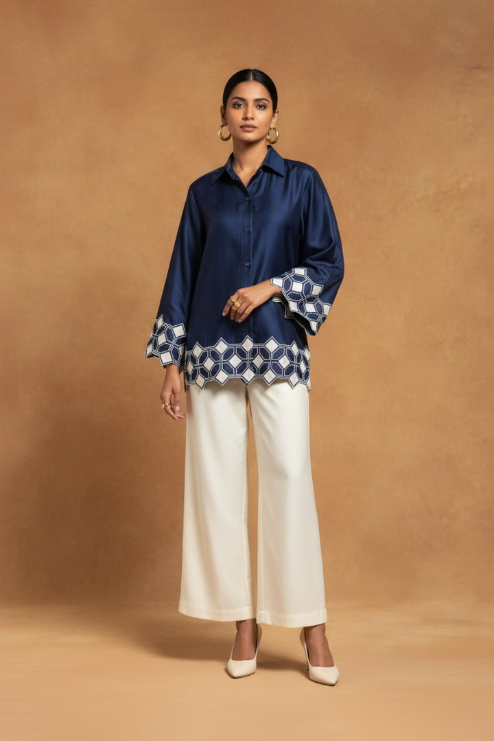 ORIGANI Blue Symphony Co ord Set